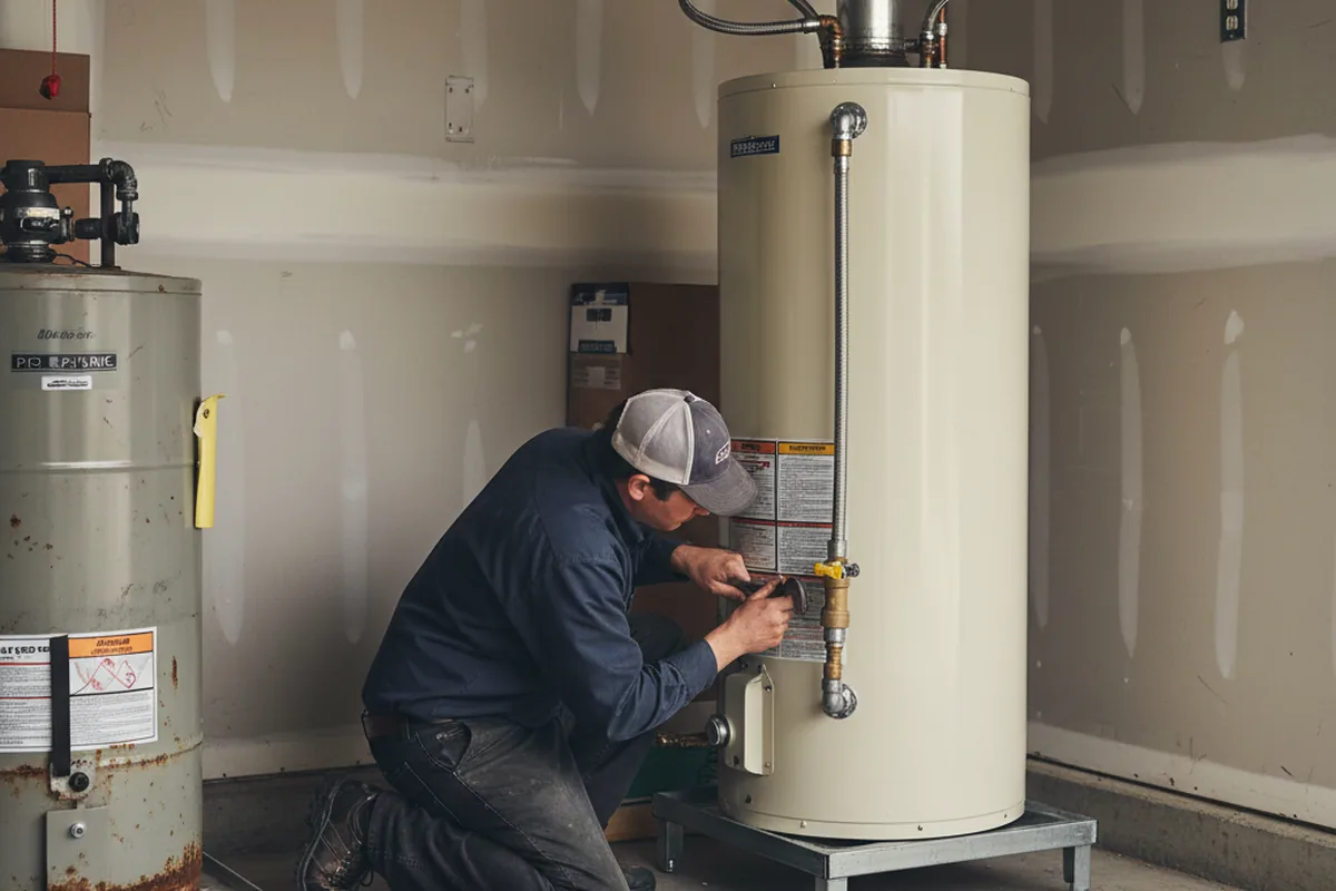 Water heater and shutoff valve replacement in Foley